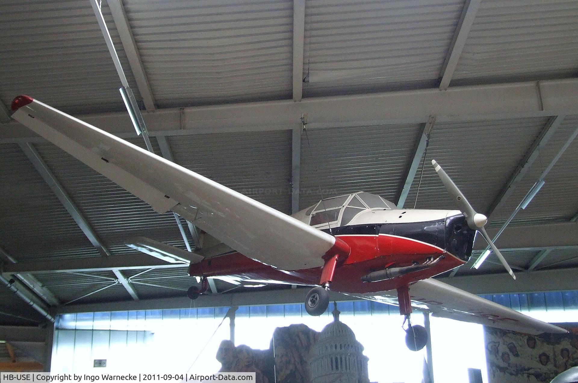 HB-USE, 1949 Bucker (Zlin) Z-381 (C-106) Bestmann C/N 325, Zlin Z-381 (Bücker Bü 181 Bestmann with Walter Minor engine) at the Auto & Technik Museum, Sinsheim