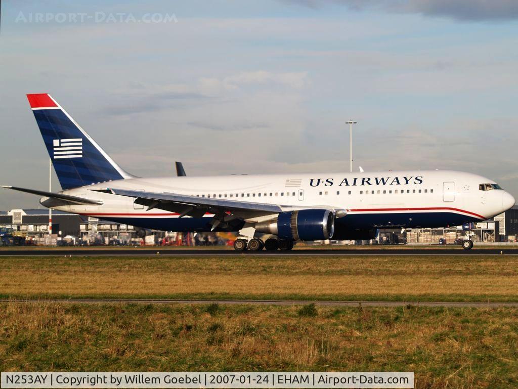 N253AY, 1990 Boeing 767-2B7 C/N 24894, Landing on Schiphol Airport on runway 06