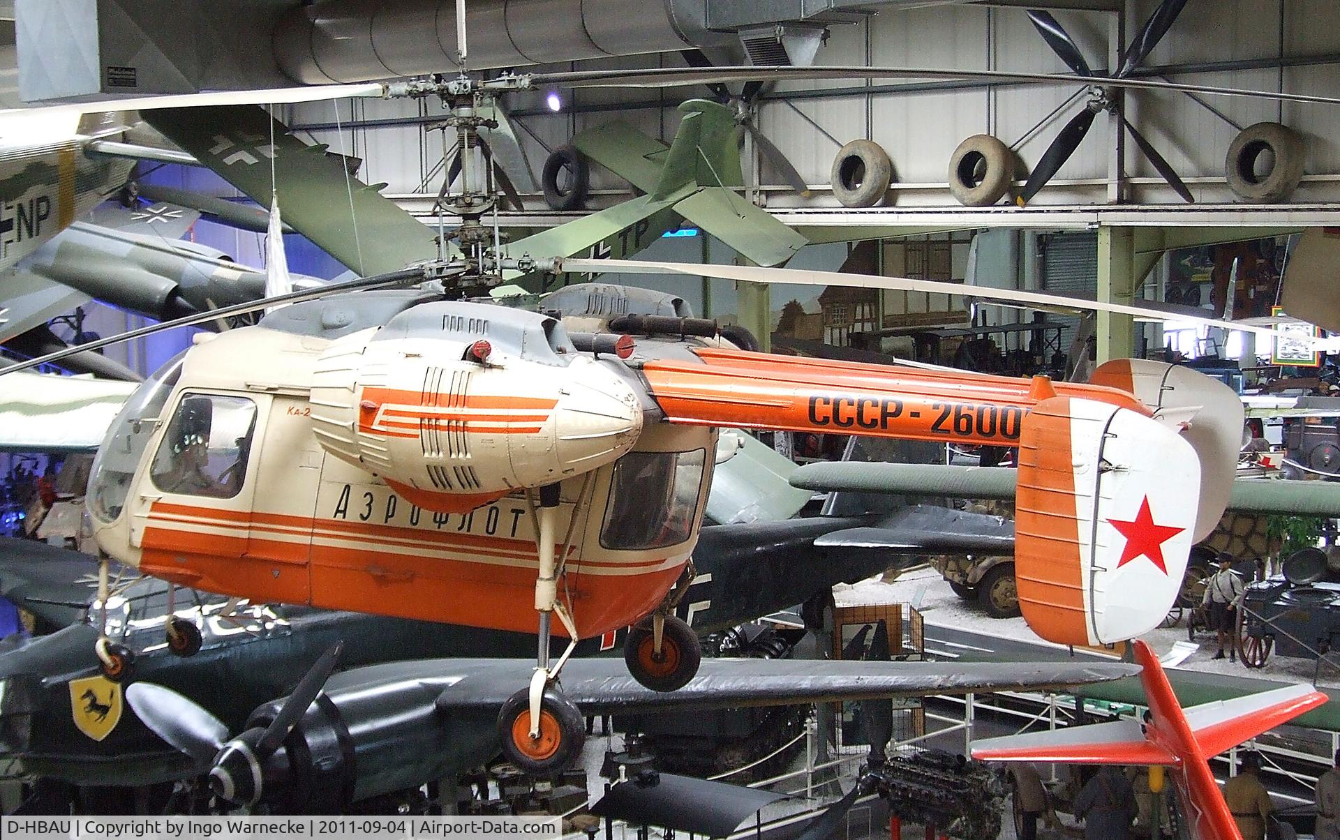 D-HBAU, 1973 Kamov Ka-26 Hoodlum C/N 7303204, Kamov Ka-26 Hoodlum at the Auto & Technik Museum, Sinsheim