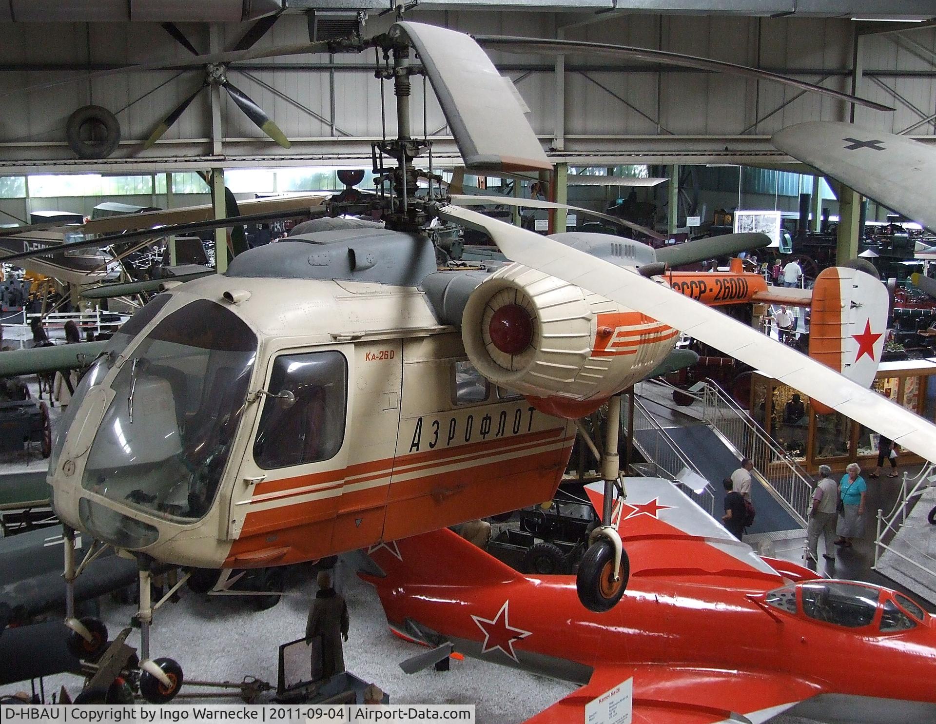 D-HBAU, 1973 Kamov Ka-26 Hoodlum C/N 7303204, Kamov Ka-26 Hoodlum at the Auto & Technik Museum, Sinsheim