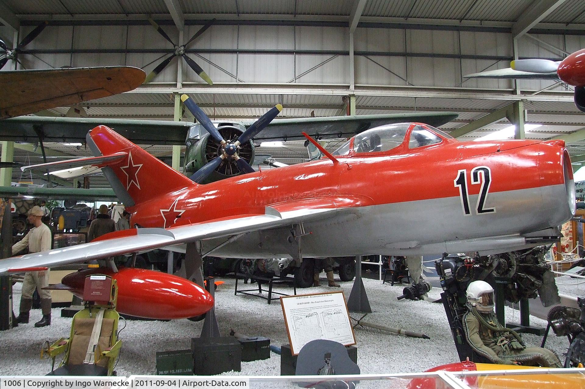 1006, PZL-Mielec Lim-2 (MiG-15bis) C/N 1B01006, Mikoyan i Gurevich MiG-15 FAGOT (WSK PZL Mielec LIM-2) at the Auto & Technik Museum, Sinsheim