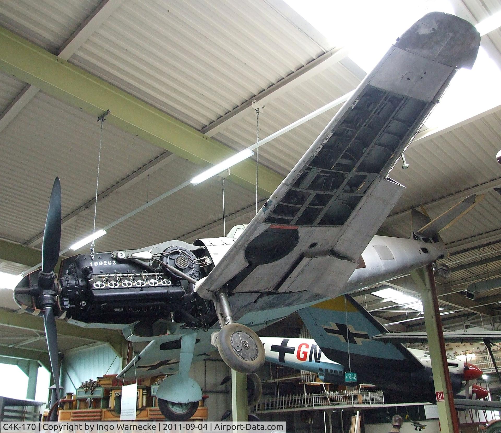 C4K-170, 1966 Hispano HA-1112-M1L Buchon C/N 228, Hispano HA-1112-M1L Buchon (re-converted with DB engine to represent a Messerschmitt Bf 109) at the Auto & Technik Museum, Sinsheim