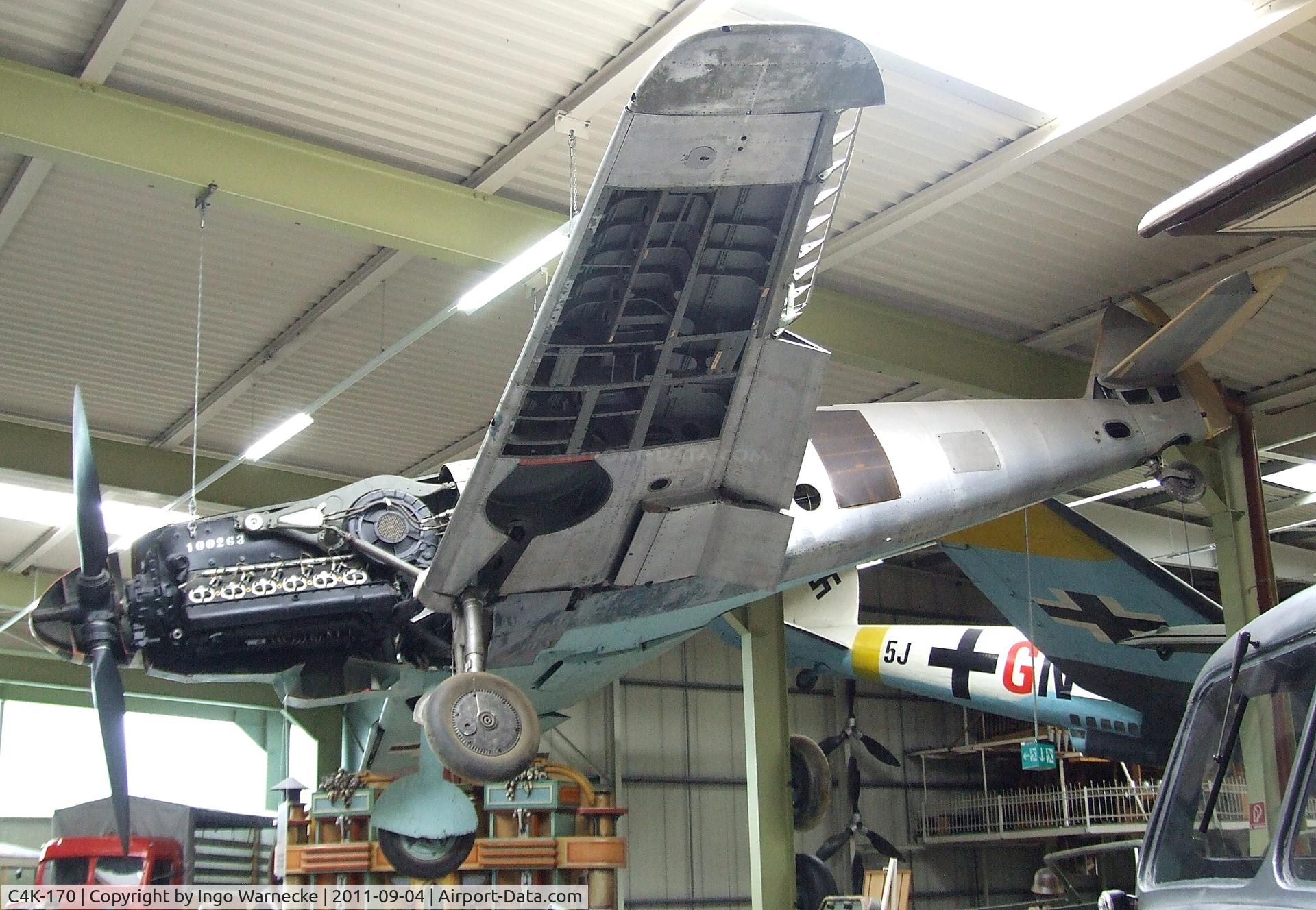 C4K-170, 1966 Hispano HA-1112-M1L Buchon C/N 228, Hispano HA-1112-M1L Buchon (re-converted with DB engine to represent a Messerschmitt Bf 109) at the Auto & Technik Museum, Sinsheim