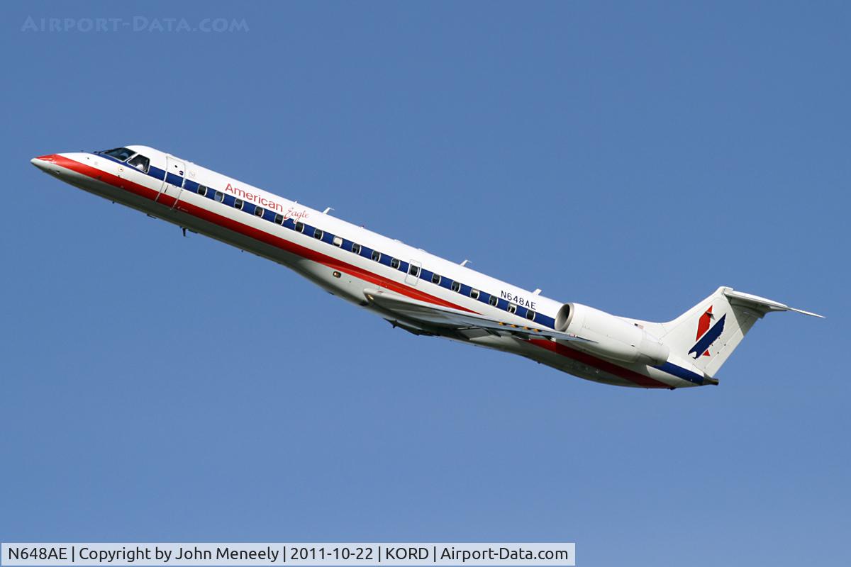 N648AE, 2000 Embraer ERJ-145LR (EMB-145LR) C/N 145225, Climbing out from 22R
