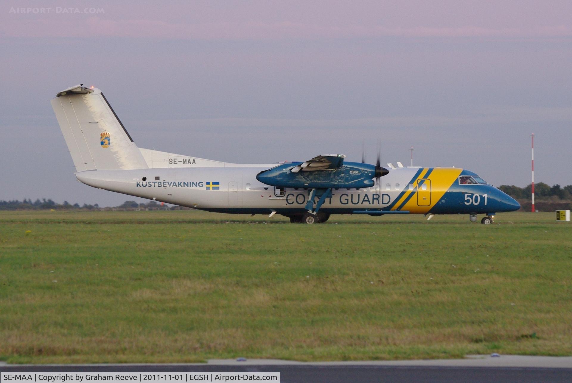 SE-MAA, 2006 De Havilland Canada DHC-8-311AQ Dash 8 C/N 622, An unusal visitor for Norwich.