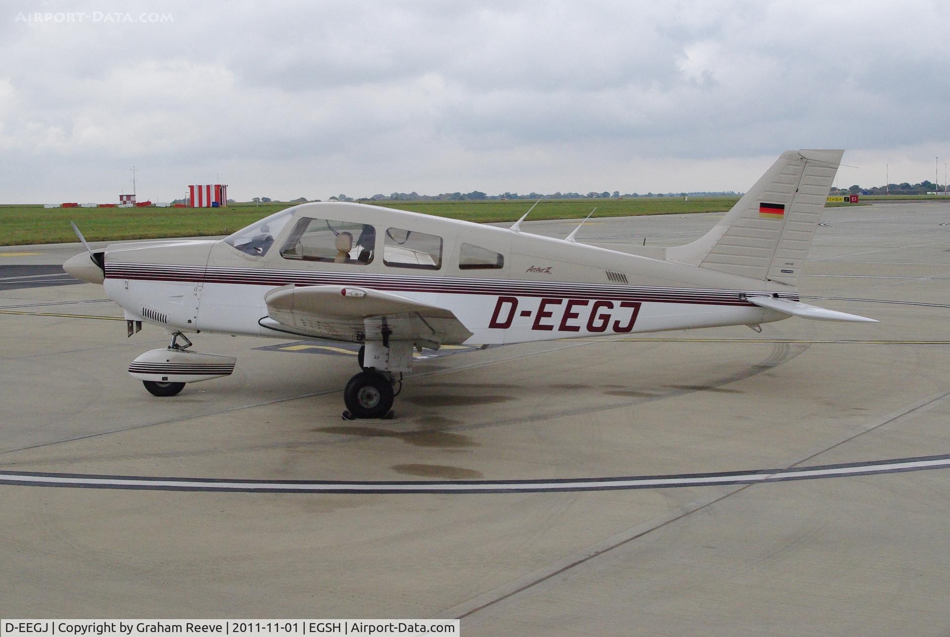 D-EEGJ, Piper PA-28-181 C/N 2890066, Parked at Norwich.