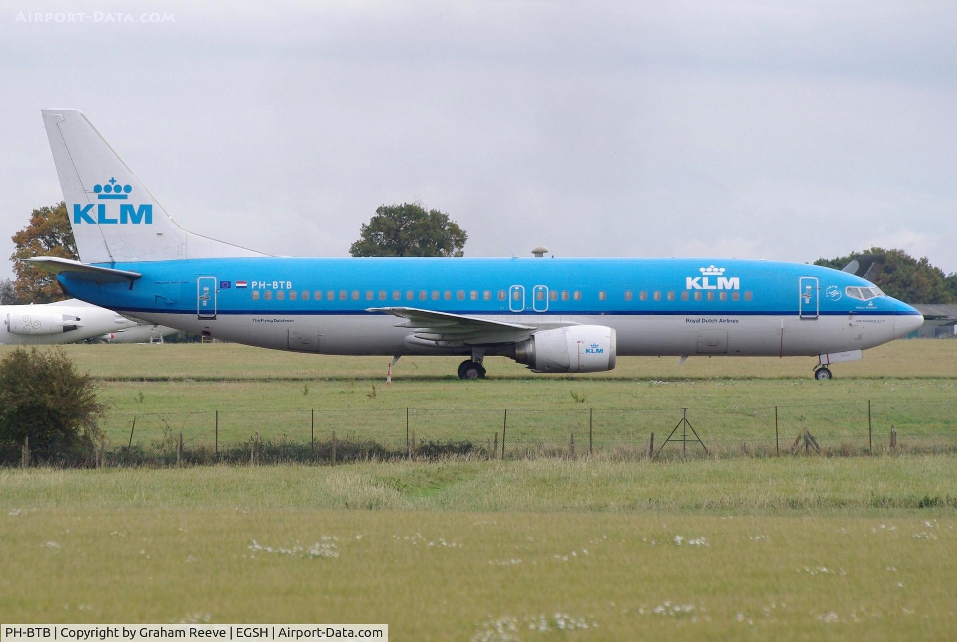 PH-BTB, 1992 Boeing 737-406 C/N 25423, Parked at Norwich.