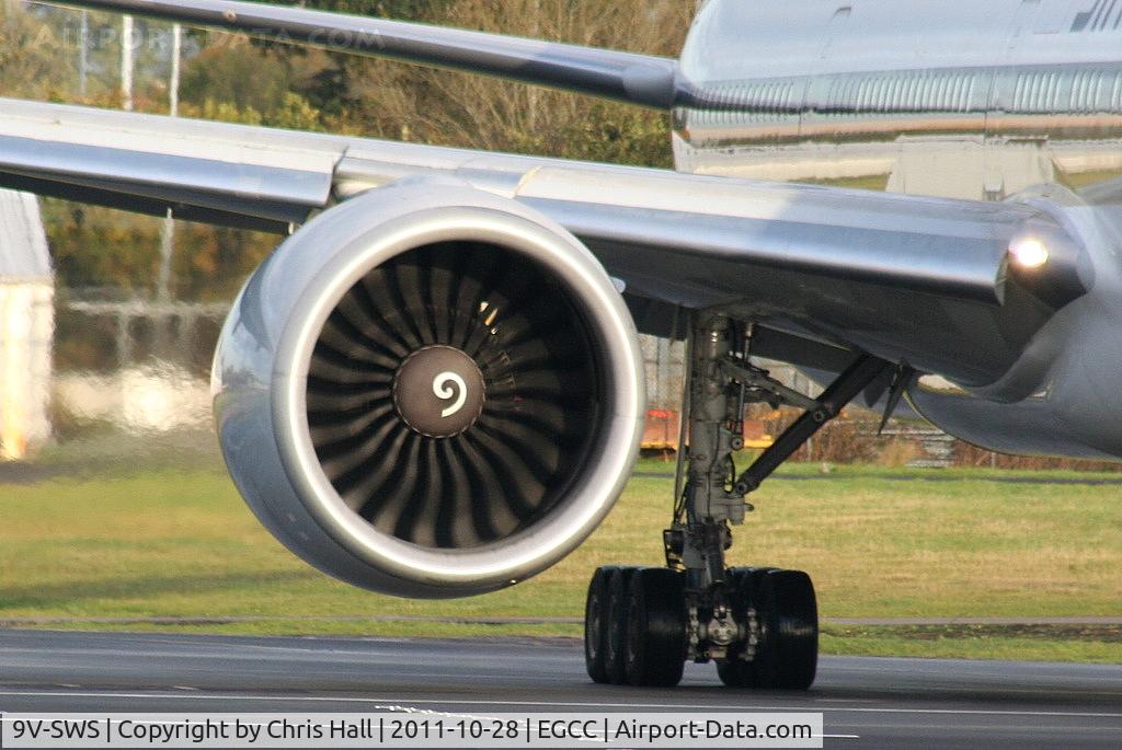 9V-SWS, 2008 Boeing 777-312/ER C/N 34584, General Electric GE90-115B twin-shaft, bypass turbofan which produces a maximum 115,540 lb of thrust at sea level