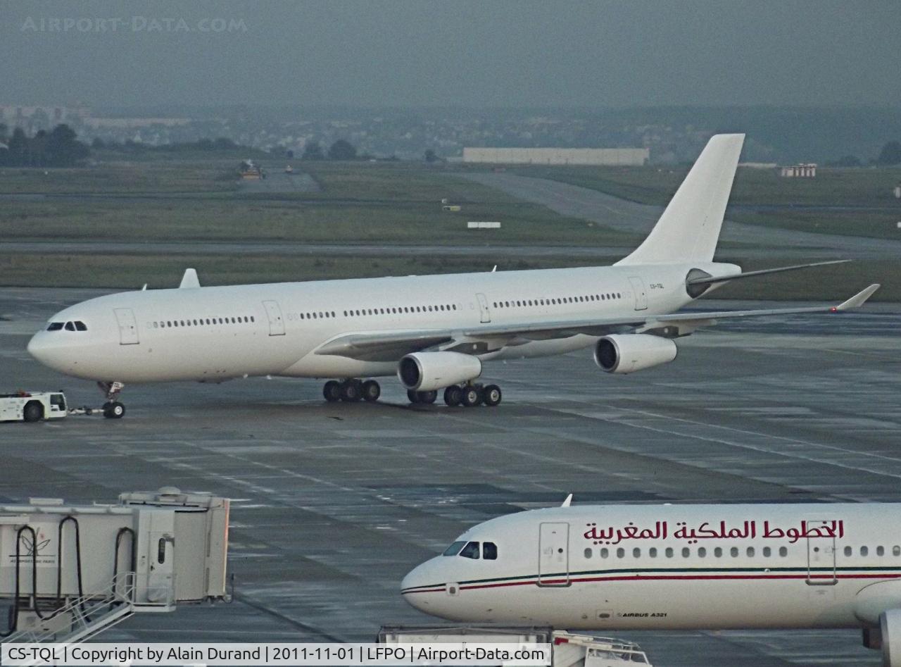 CS-TQL, 1996 Airbus A340-312 C/N 133, Delivered new to Gulf Air as A40-LF in 1995 and then re-registered A9C-LF when the Sultinate of Oman pulled out of the airline. Briefly owned by Squadron Leasing as M-YRGQ in May 2011 and then sold and delivered to HiFly on 2011-09-15