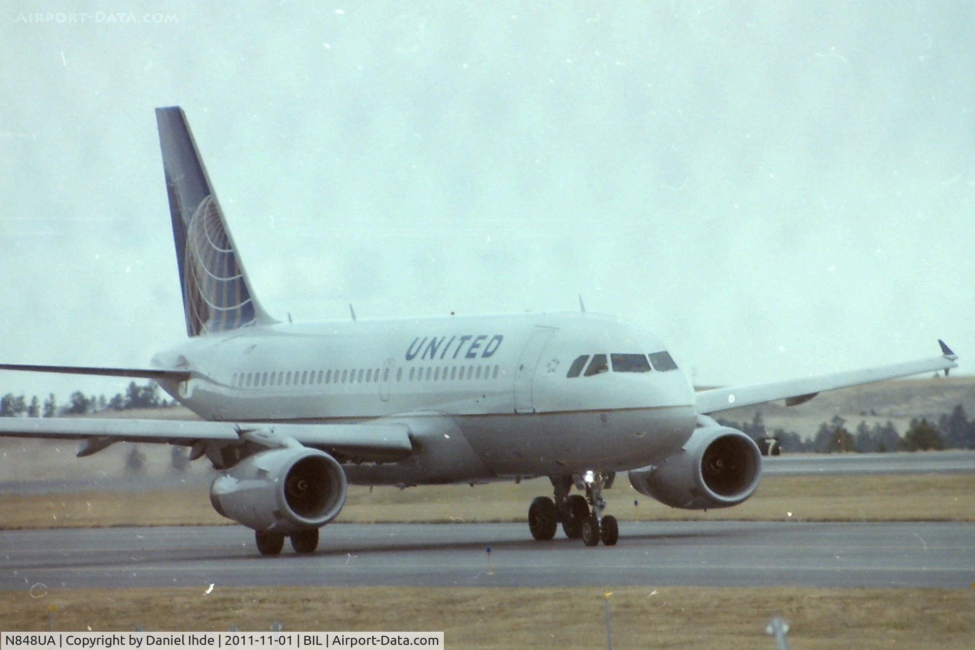 N848UA, 2002 Airbus A319-131 C/N 1647, United Airlines Airbus A319 @ BIL
Expired Fuji Superia Film