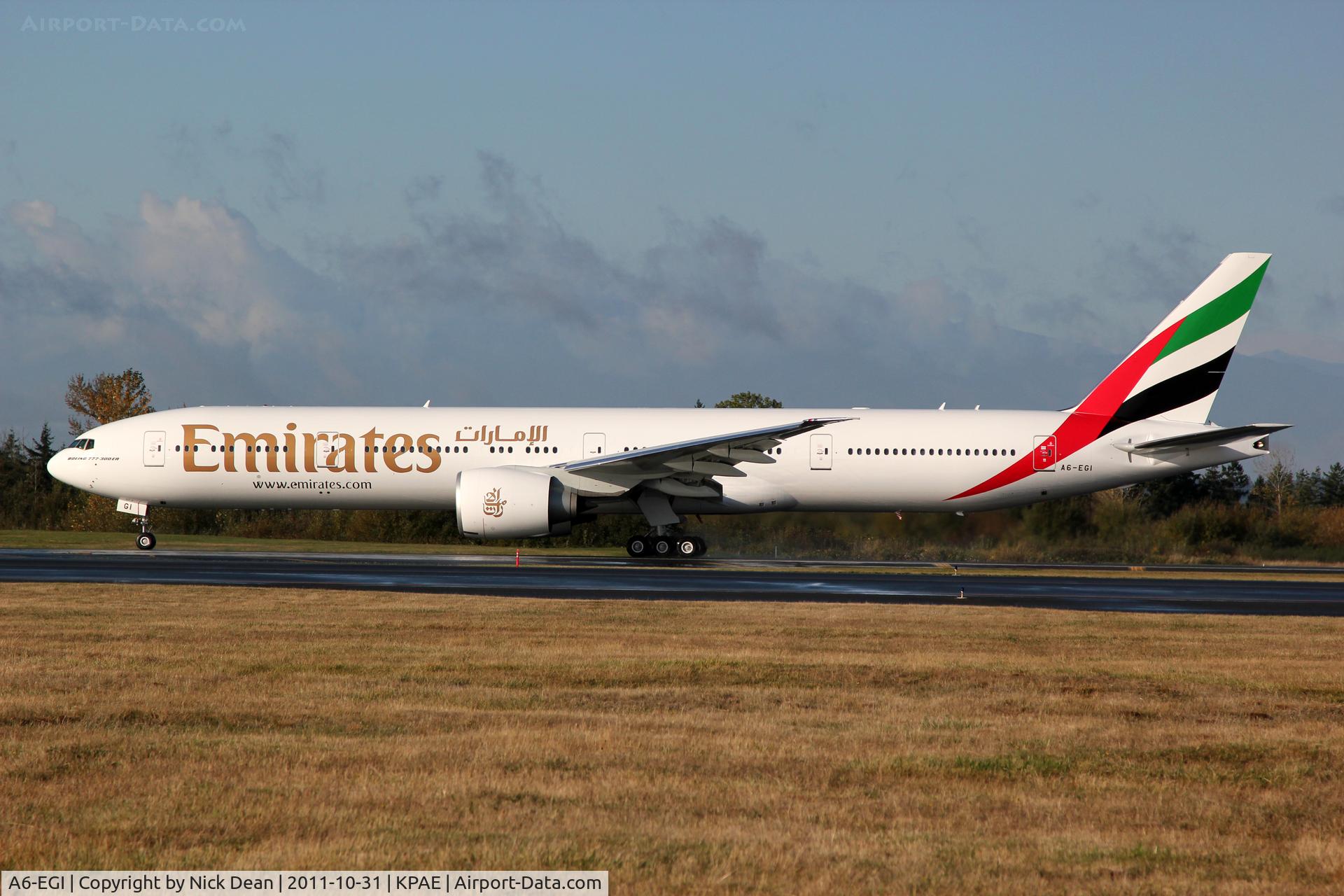 A6-EGI, 2011 Boeing 777-31H/ER C/N 38986, KPAE/PAE