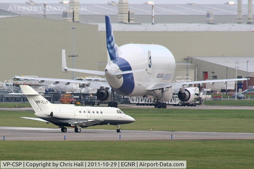 VP-CSP, 1991 British Aerospace BAe.125 Series 800A C/N 258210, Springline HS125 with Beluga F-GSTC in the background