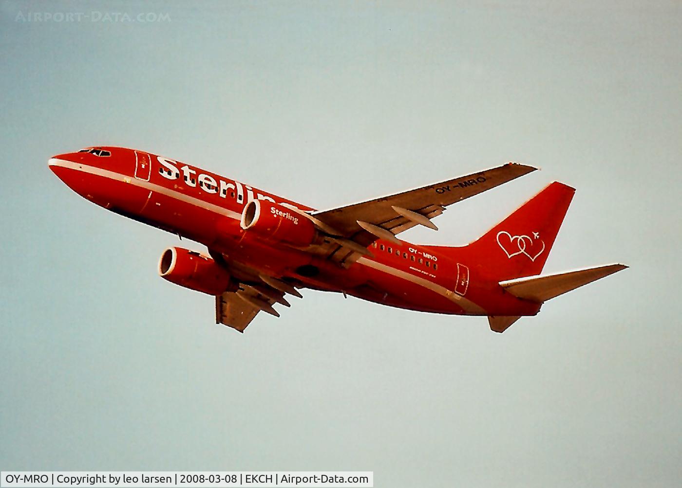 OY-MRO, 1999 Boeing 737-73A C/N 28497, CPH Kastrup T/O R-22R 8.3.08