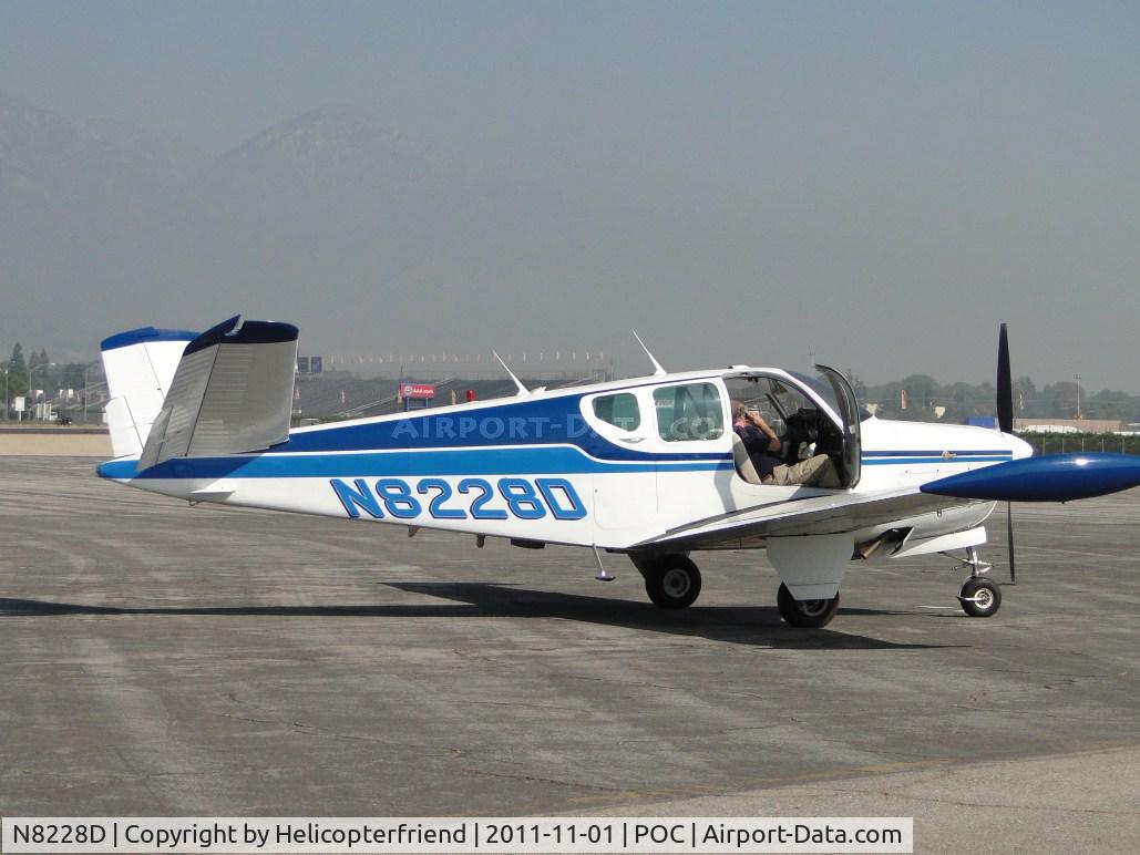 N8228D, 1957 Beech H35 Bonanza C/N D-5330, Parked in Howard Aviation parking area