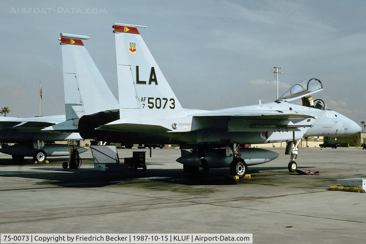 75-0073, 1975 McDonnell Douglas F-15A Eagle C/N 0177/A153, parked at the flightline