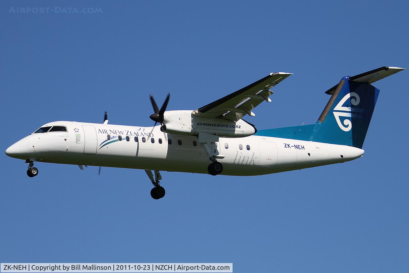 ZK-NEH, 2006 De Havilland Canada DHC-8-311 Dash 8 C/N 623, finals to 02