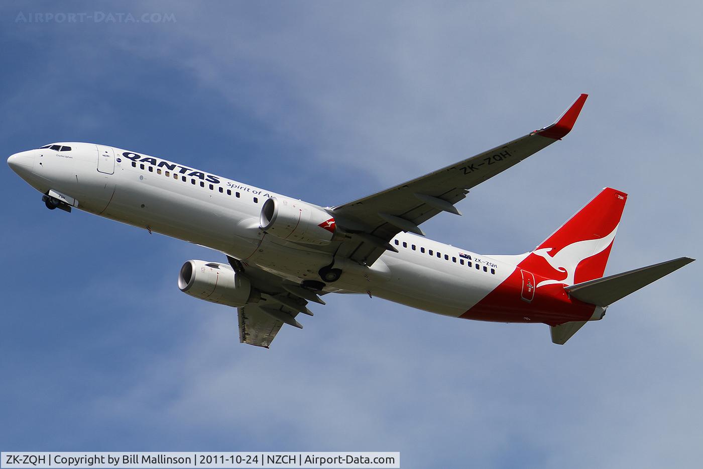 ZK-ZQH, 2011 Boeing 737-838 C/N 39357, away back to YSSY as QF046