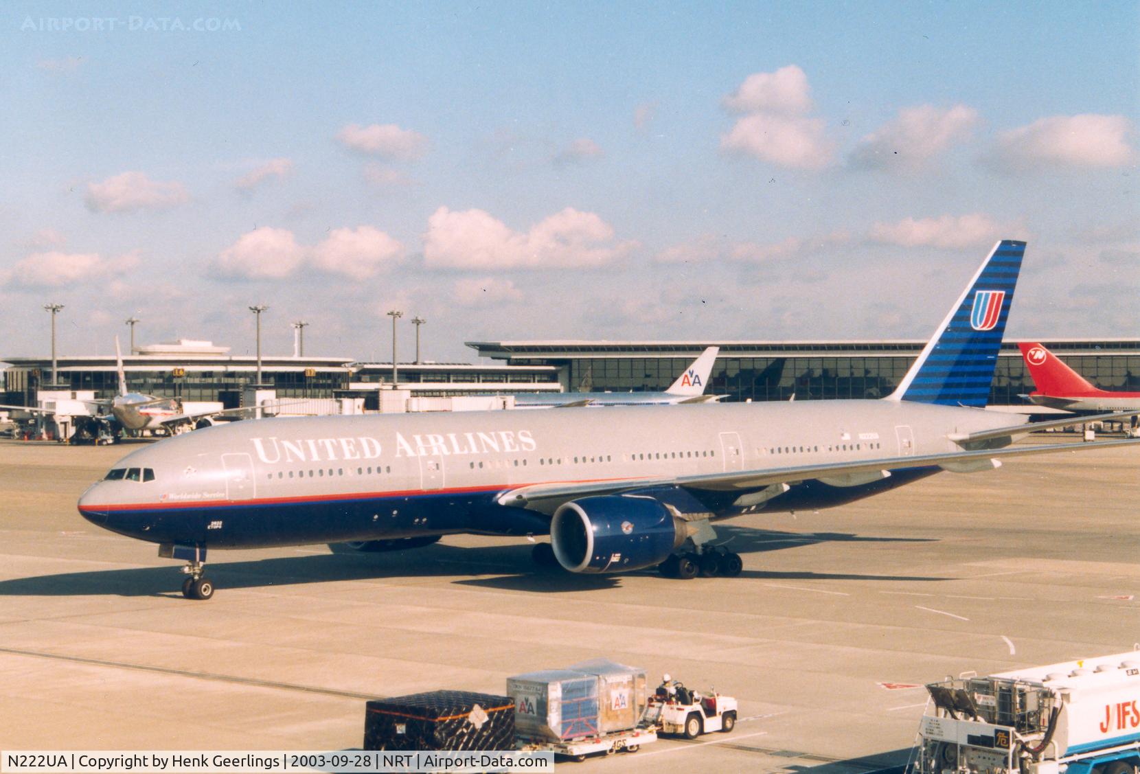 N222UA, 2001 Boeing 777-222 C/N 30553, United