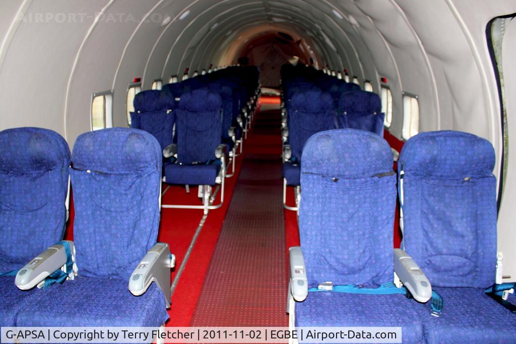 G-APSA, 1958 Douglas DC-6A C/N 45497, Seating layout in a DC-6A At Airbase Museum at Coventry Airport