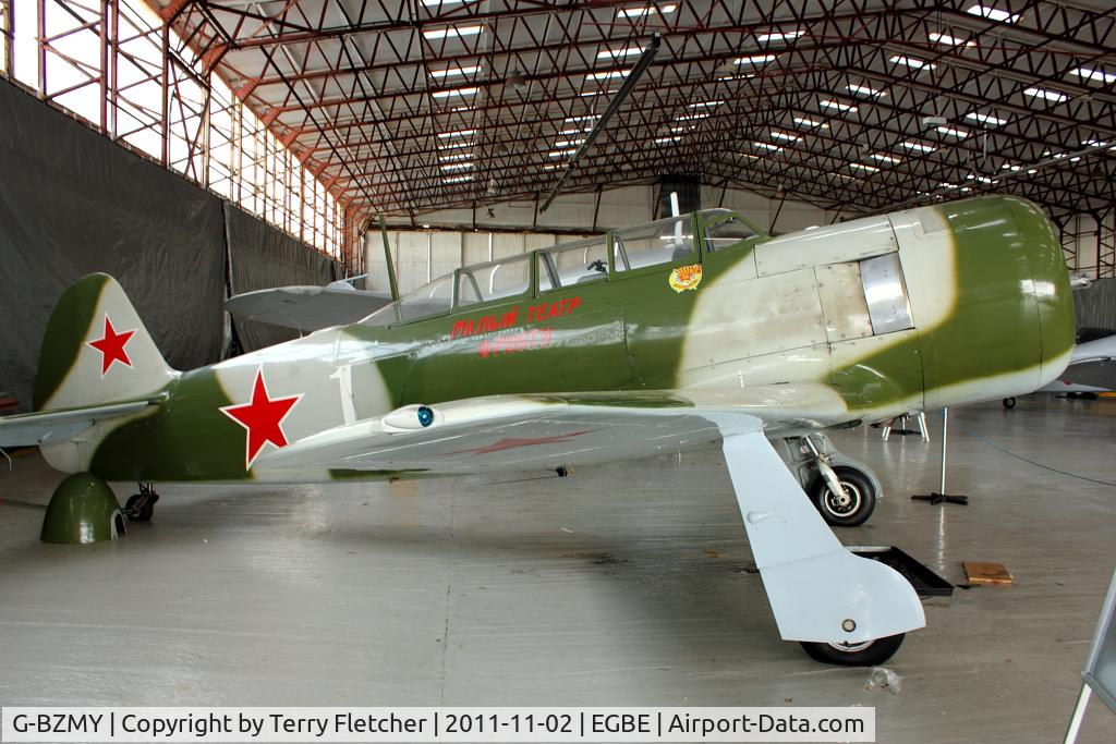 G-BZMY, 1954 Let C-11 (Yak-11) C/N 171314, WHITE 1 - At Airbase Museum at Coventry Airport
