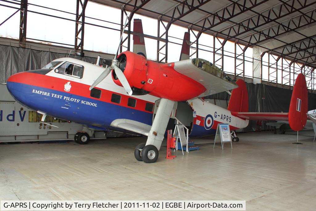 G-APRS, 1959 Scottish Aviation Twin Pioneer CC.2 C/N 561, At Airbase Museum at Coventry Airport