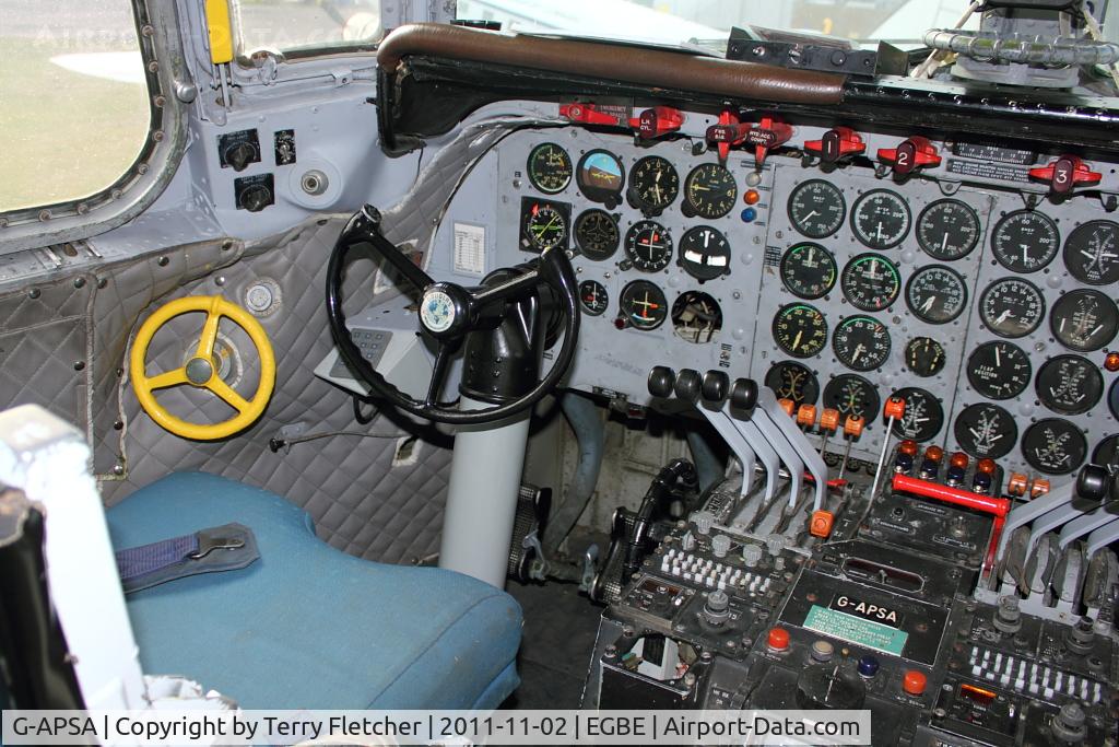 G-APSA, 1958 Douglas DC-6A C/N 45497, At Airbase Museum at Coventry Airport
