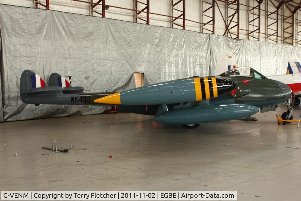 G-VENM, 1955 De Havilland DH-112 Venom FB.50 C/N 824, At Airbase Museum at Coventry Airport