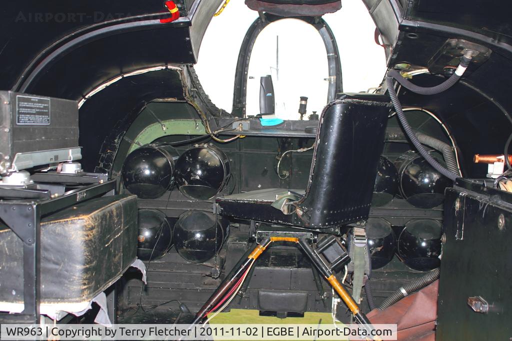 WR963, 1954 Avro 696 Shackleton AEW.2 C/N Not found WR963, Inside Shackleton nose At Airbase Museum at Coventry Airport