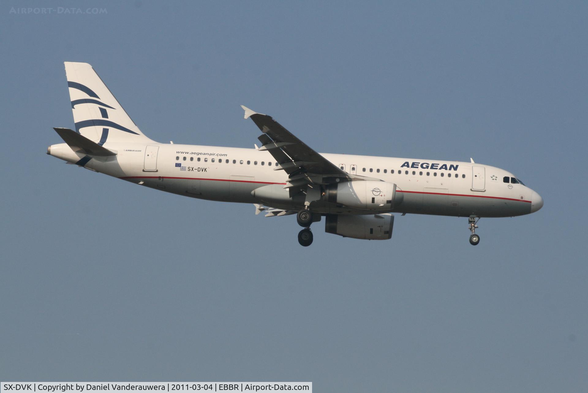 SX-DVK, 2008 Airbus A320-232 C/N 3392, Flight A3 620 is descending to RWY 02