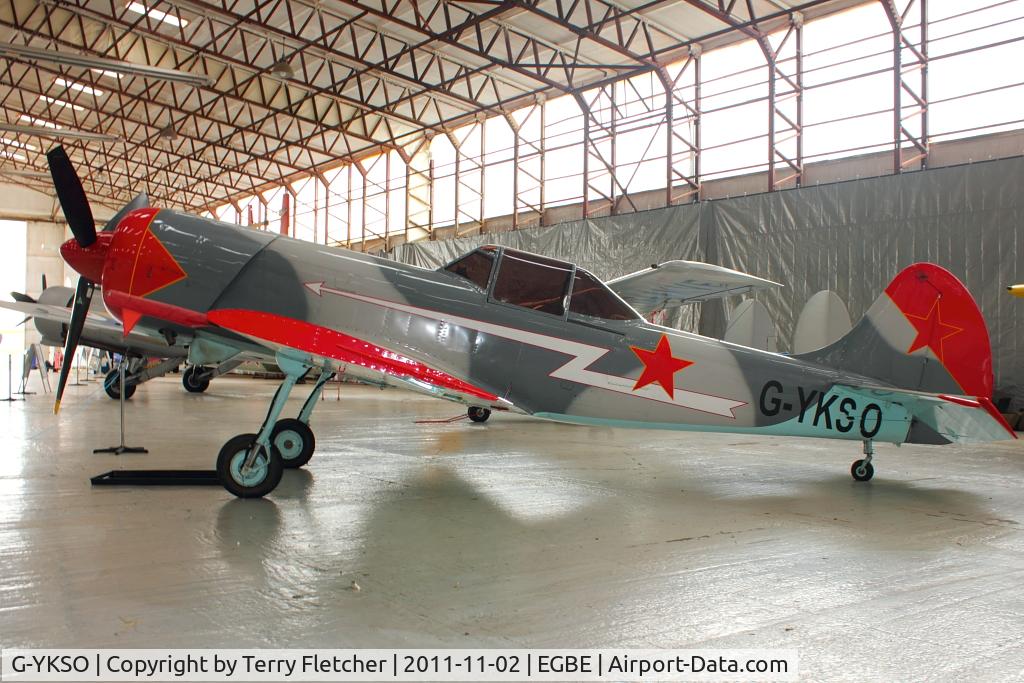 G-YKSO, 1979 Yakovlev Yak-50 C/N 791506, At Airbase Museum at Coventry Airport