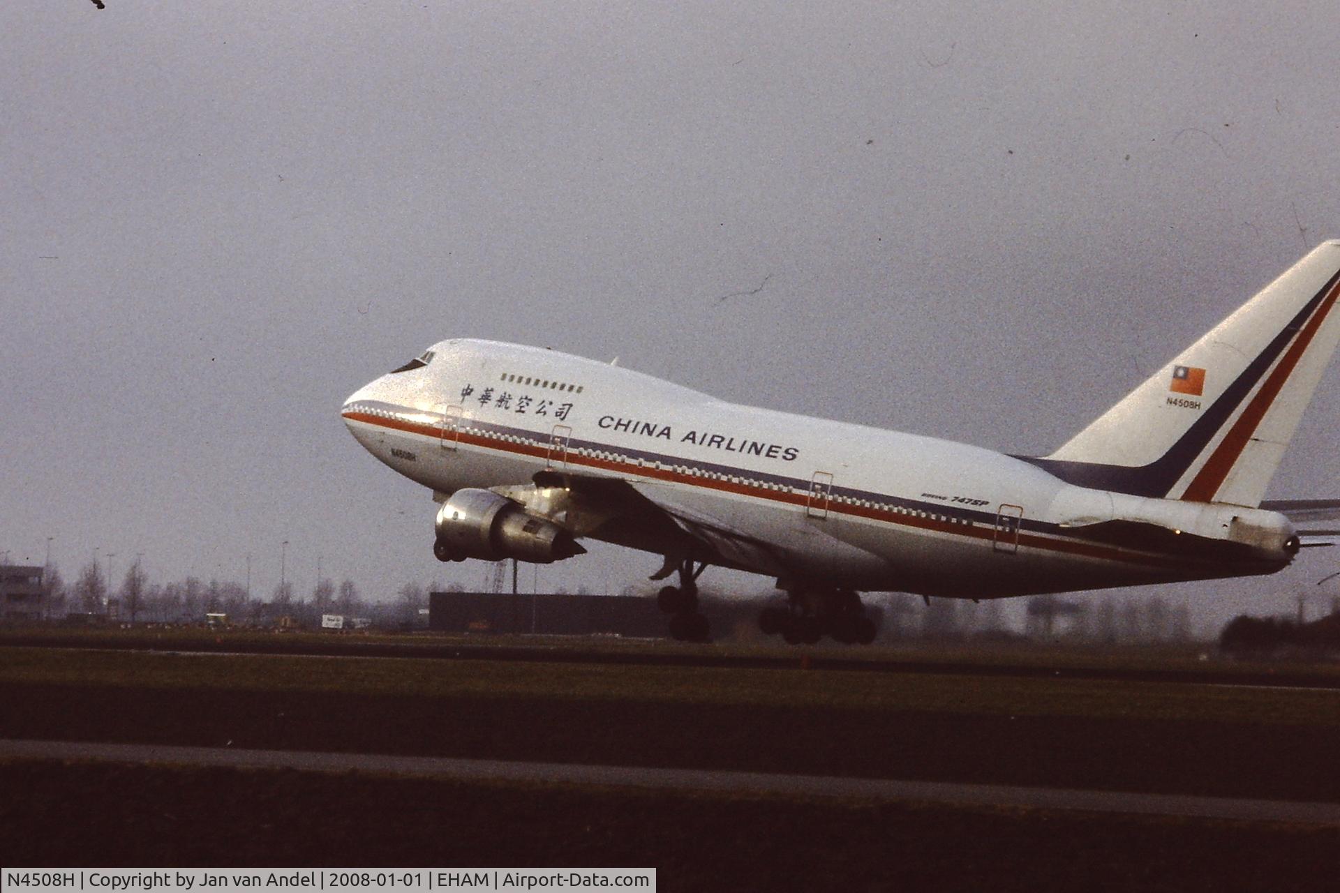 N4508H, 1981 Boeing 747SP-09 C/N 22547, China Airlines B747SP-09  Schiphol Amsterdam
Earlu  1980 's.