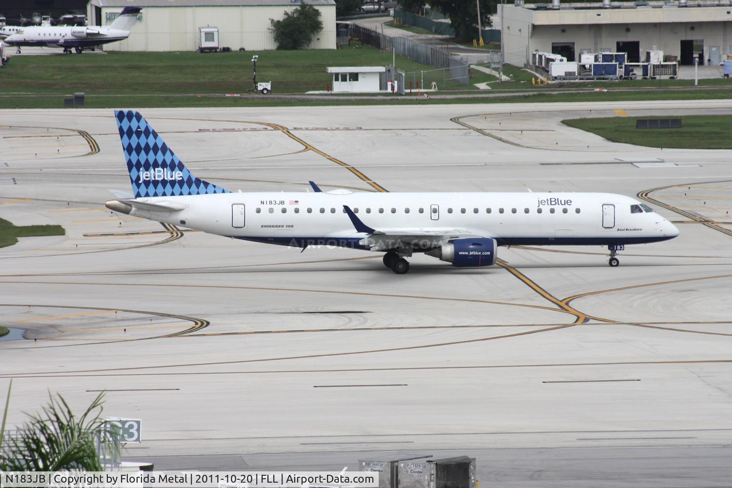 N183JB, 2005 Embraer 190AR (ERJ-190-100IGW) C/N 19000007, Jet Blue E190