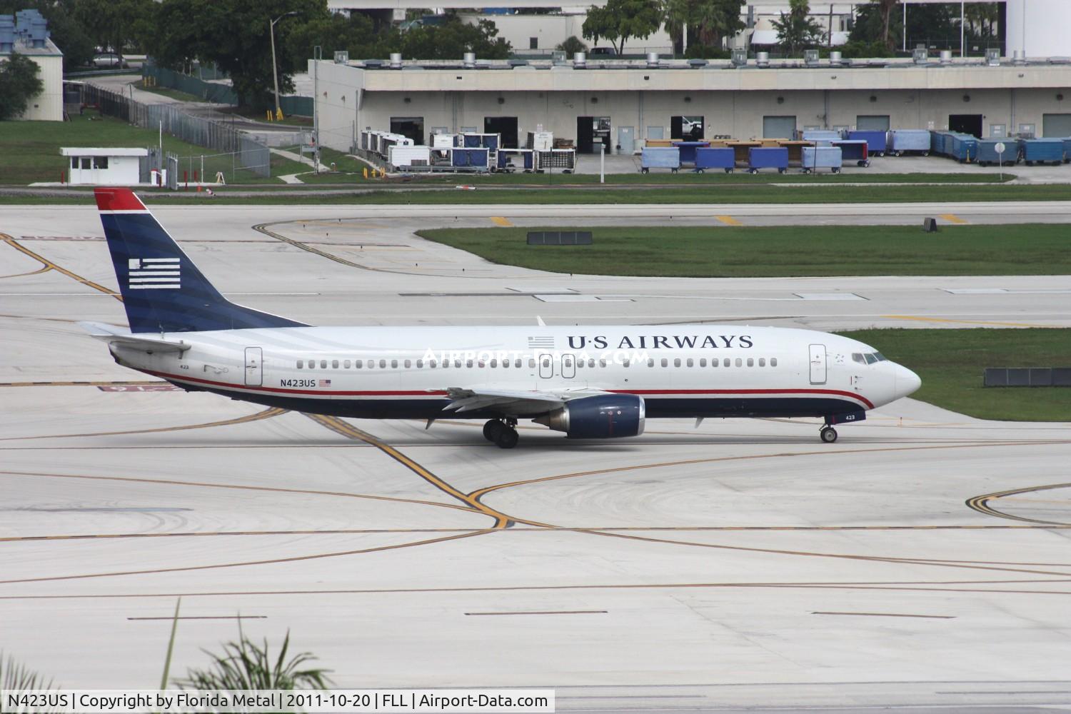 N423US, 1989 Boeing 737-401 C/N 23990, US Airways 737