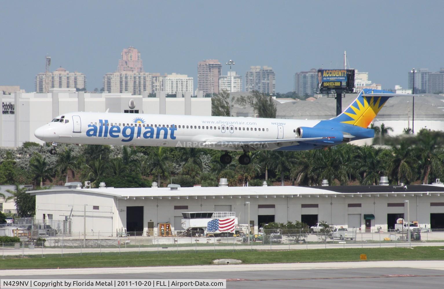 N429NV, 1985 McDonnell Douglas MD-83 (DC-9-83) C/N 49385, Allegiant MD-83