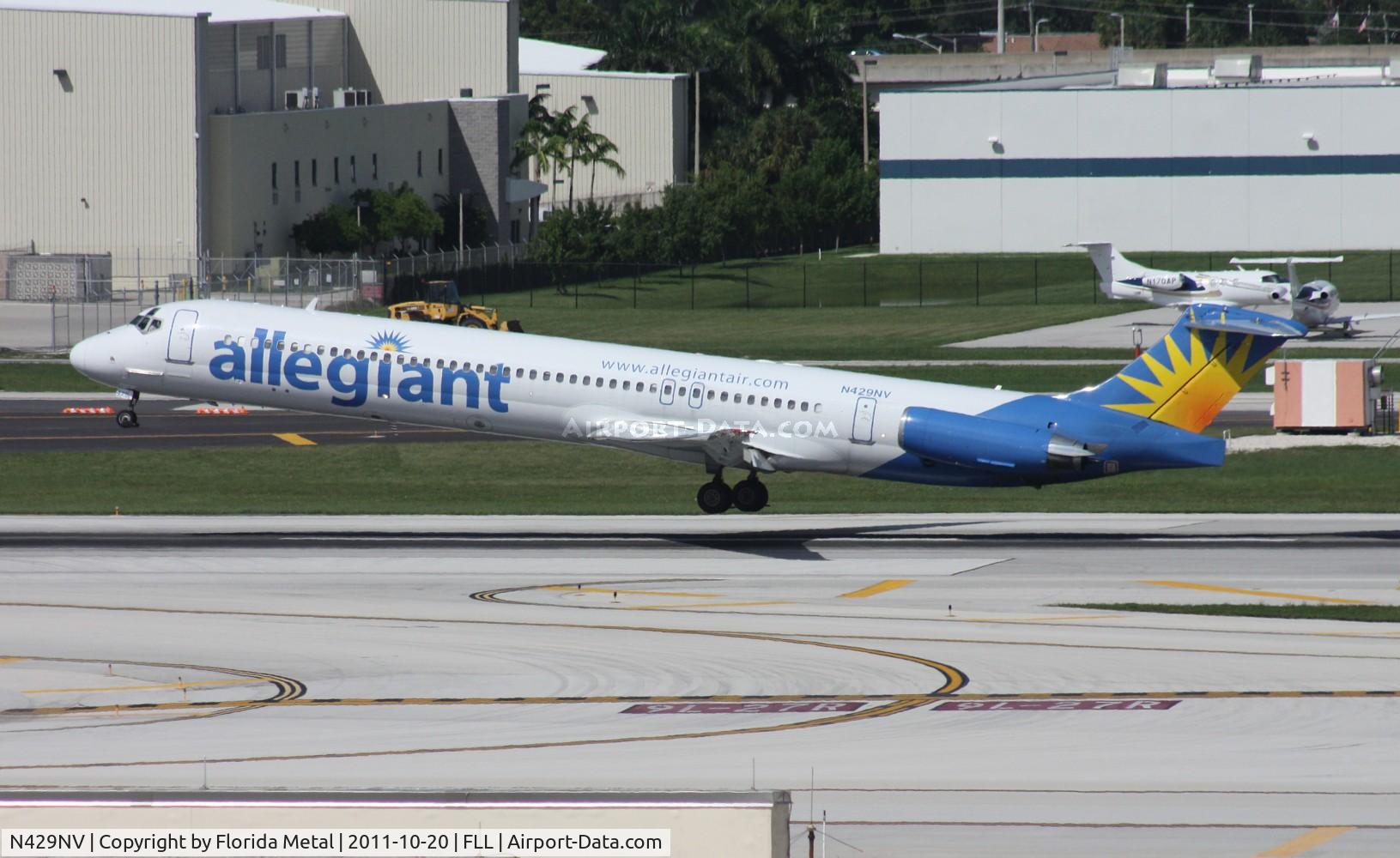 N429NV, 1985 McDonnell Douglas MD-83 (DC-9-83) C/N 49385, Allegiant MD-83