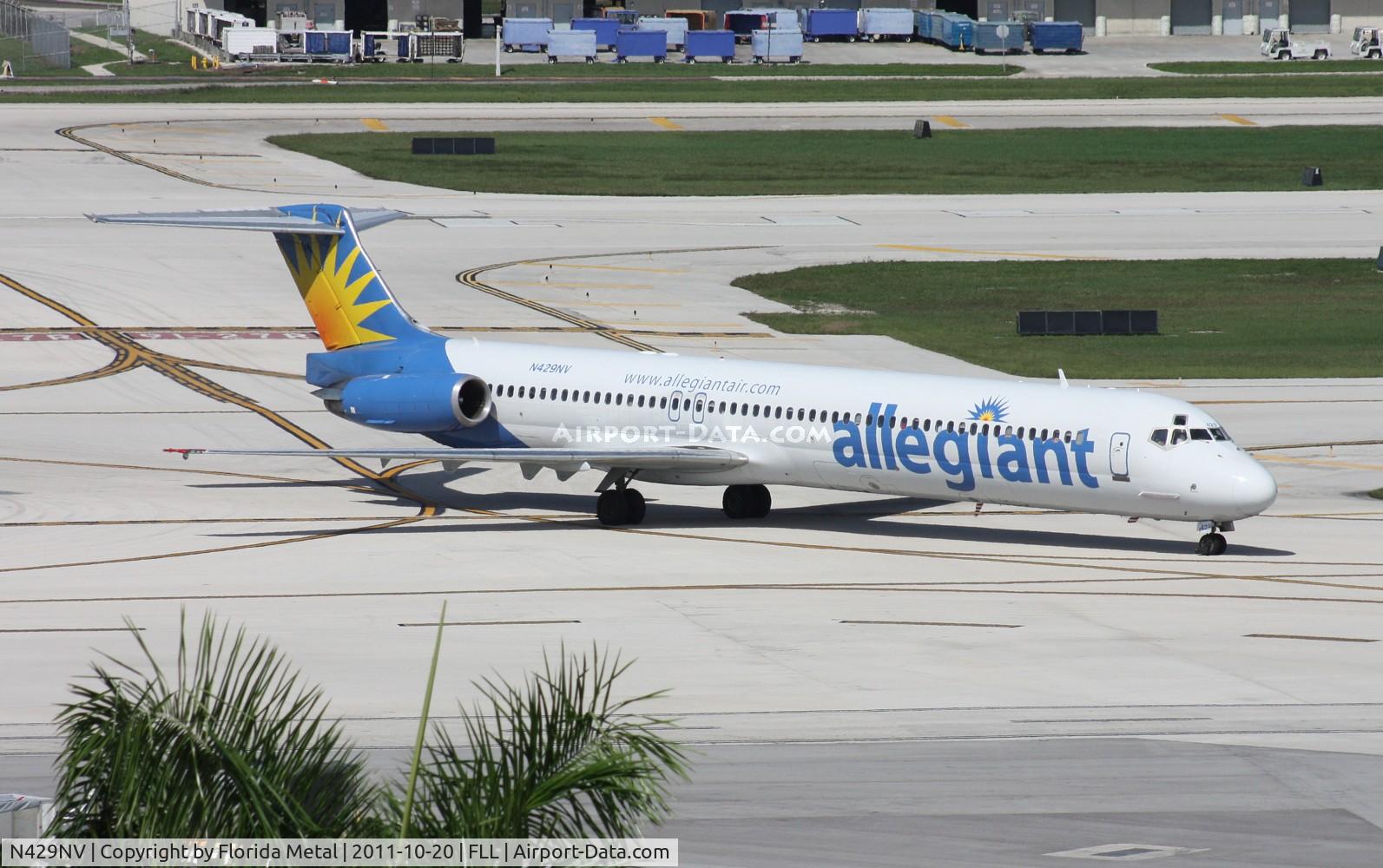 N429NV, 1985 McDonnell Douglas MD-83 (DC-9-83) C/N 49385, Allegiant MD-83