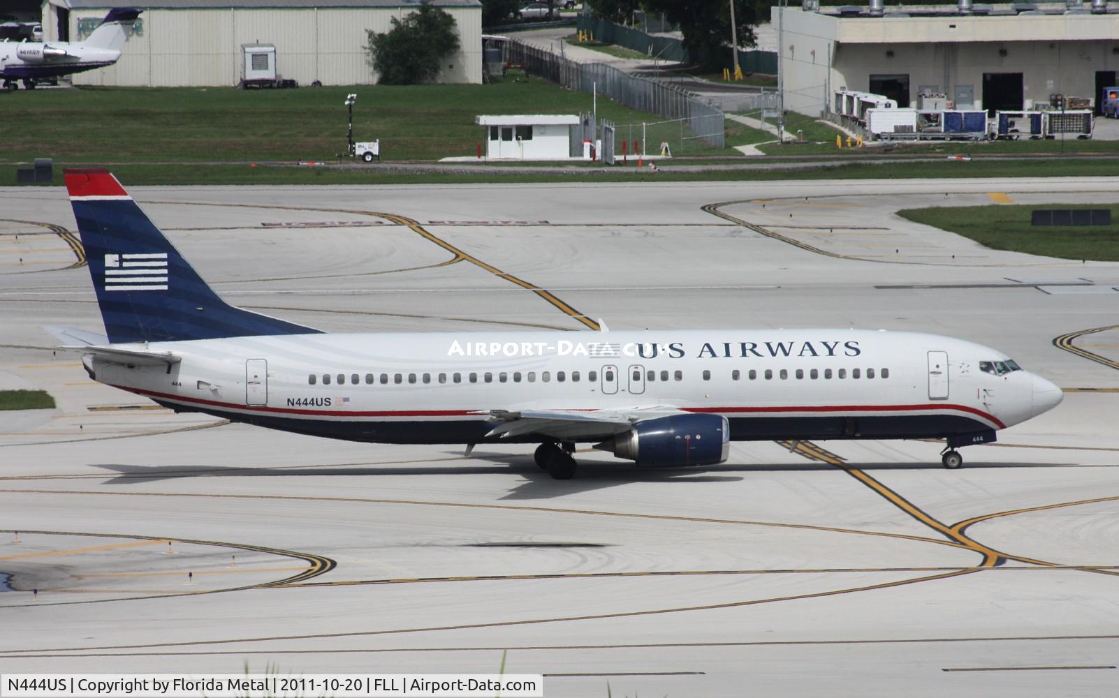 N444US, 1990 Boeing 737-4B7 C/N 24862, US Airways 737