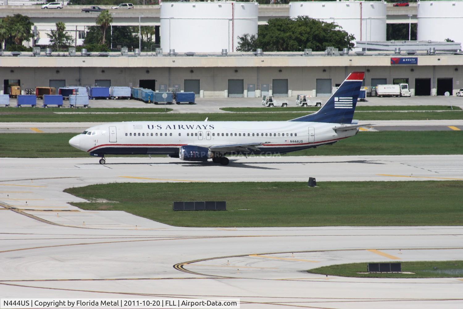 N444US, 1990 Boeing 737-4B7 C/N 24862, US Airways 737