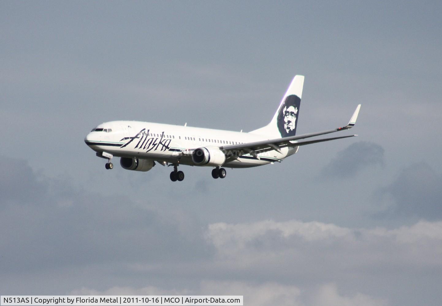 N513AS, 2008 Boeing 737-890 C/N 35192, Alaska 737