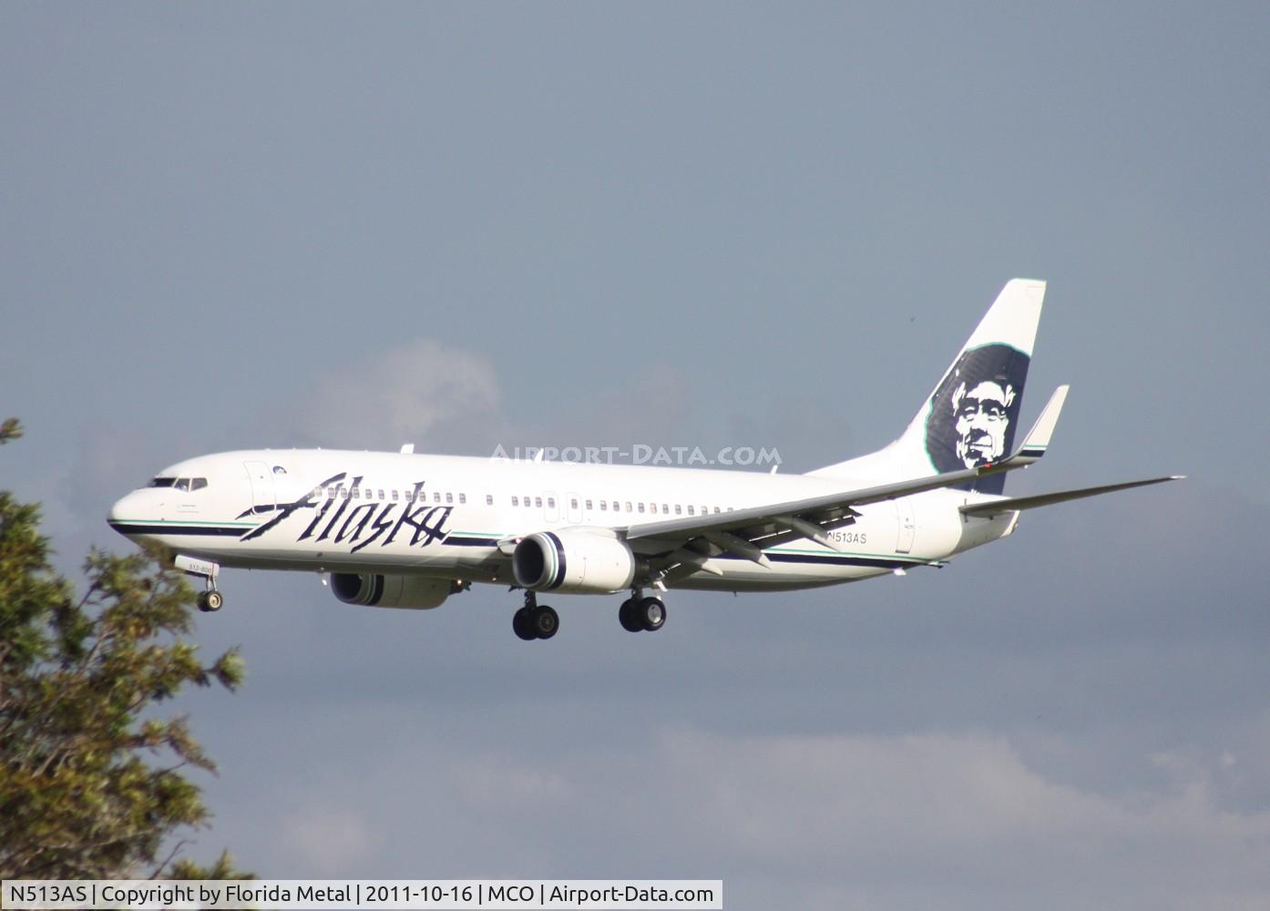N513AS, 2008 Boeing 737-890 C/N 35192, Alaska 737