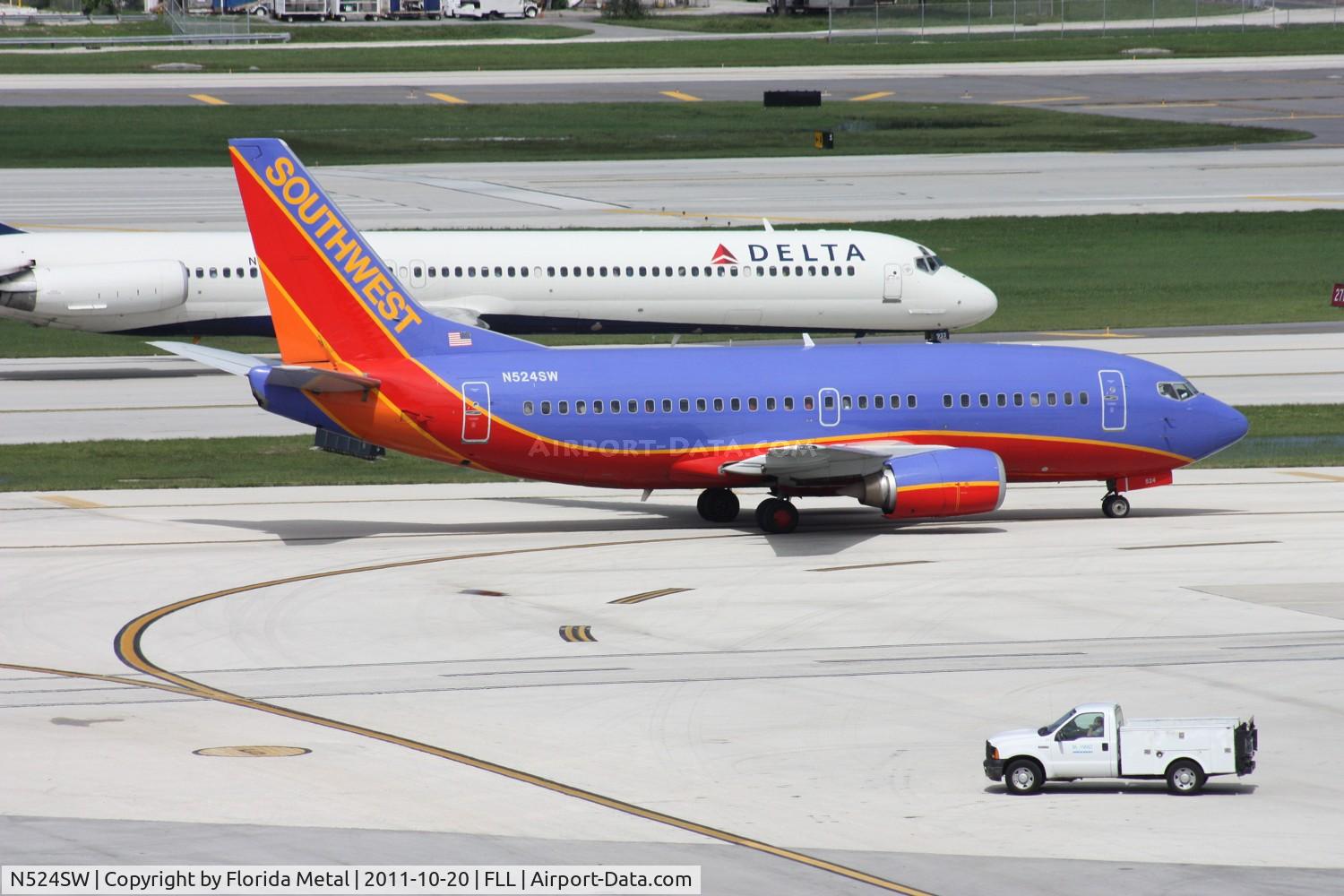 N524SW, 1992 Boeing 737-5H4 C/N 26566, Southwest 737