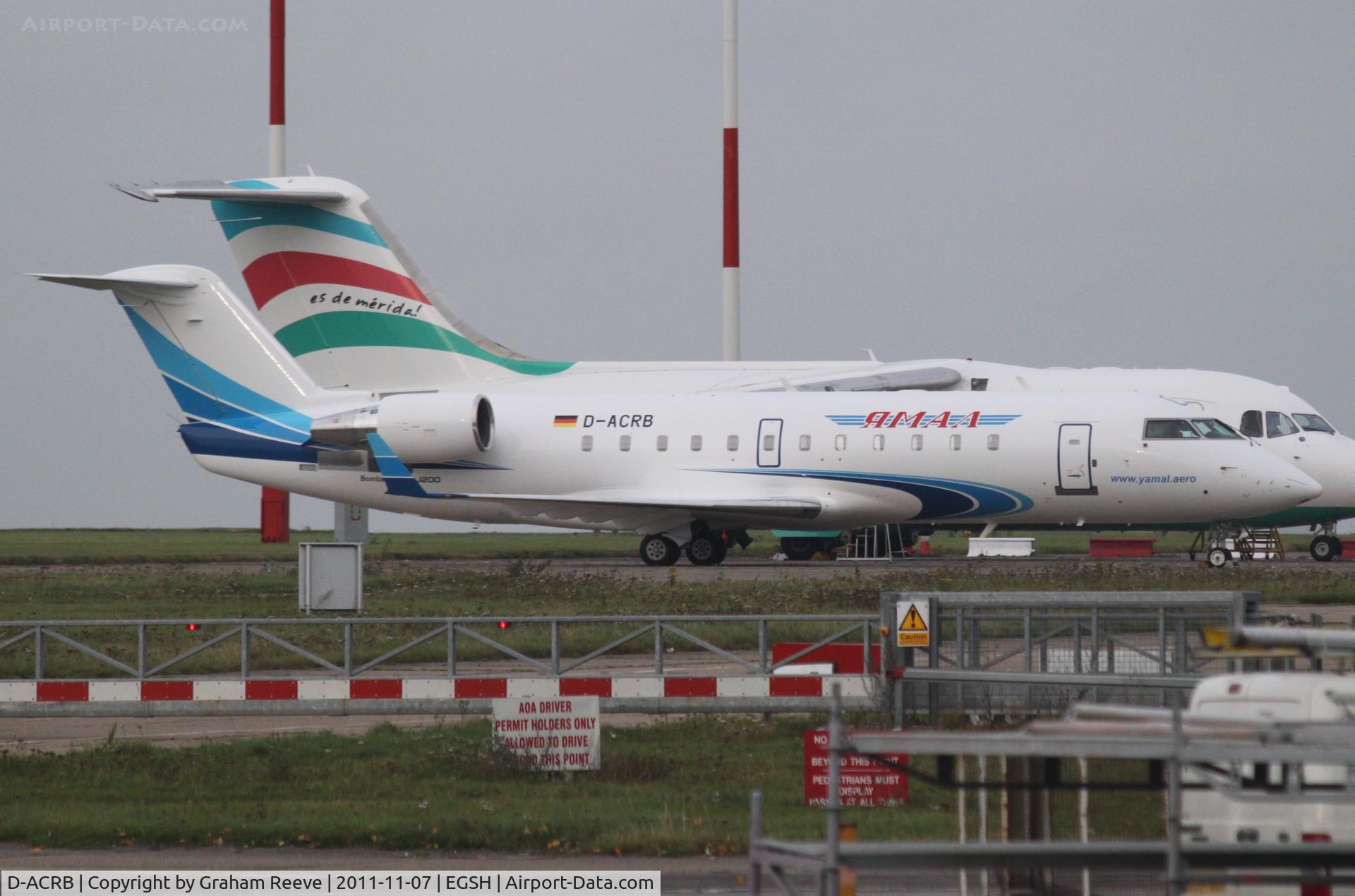 D-ACRB, 2001 Canadair CRJ-200ER (CL-600-2B19) C/N 7570, Freshly painted in the colours of Yamal Aero.