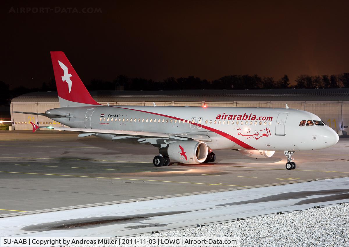 SU-AAB, 2007 Airbus A320-214 C/N 3152, New airline in Graz.