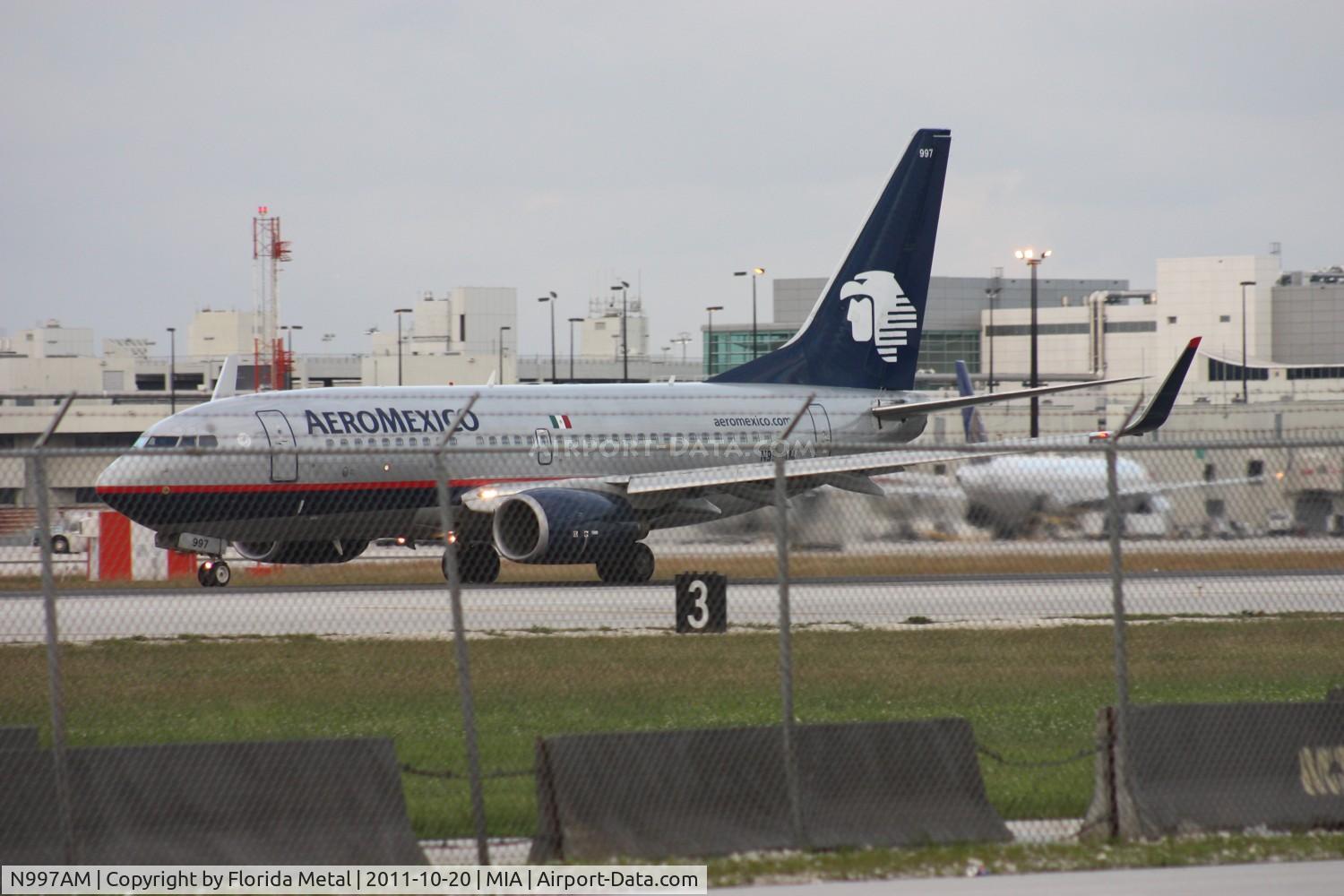 N997AM, 2002 Boeing 737-76Q C/N 30283, Aeromexico 737