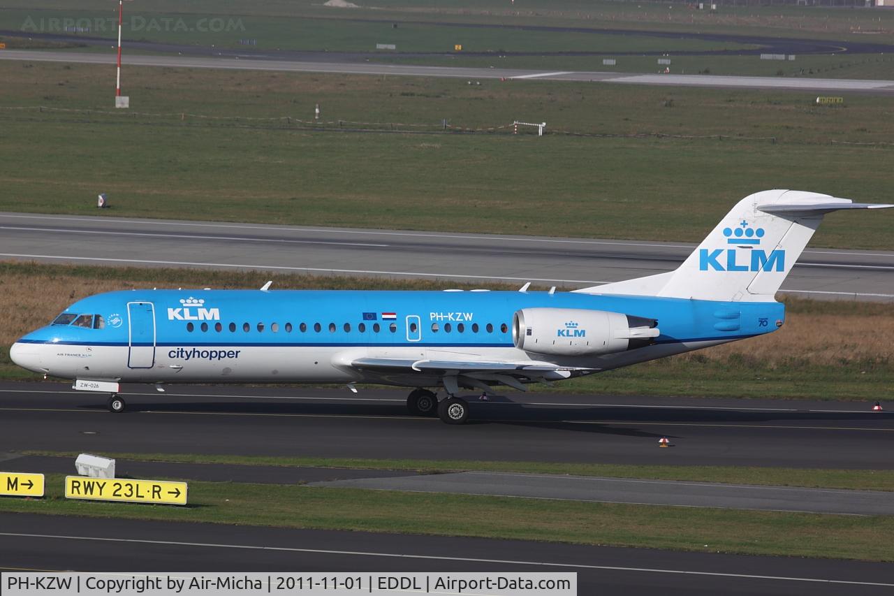 PH-KZW, 1995 Fokker 70 (F-28-0070) C/N 11558, KLM Cityhopper, Fokker F70, CN: 11558