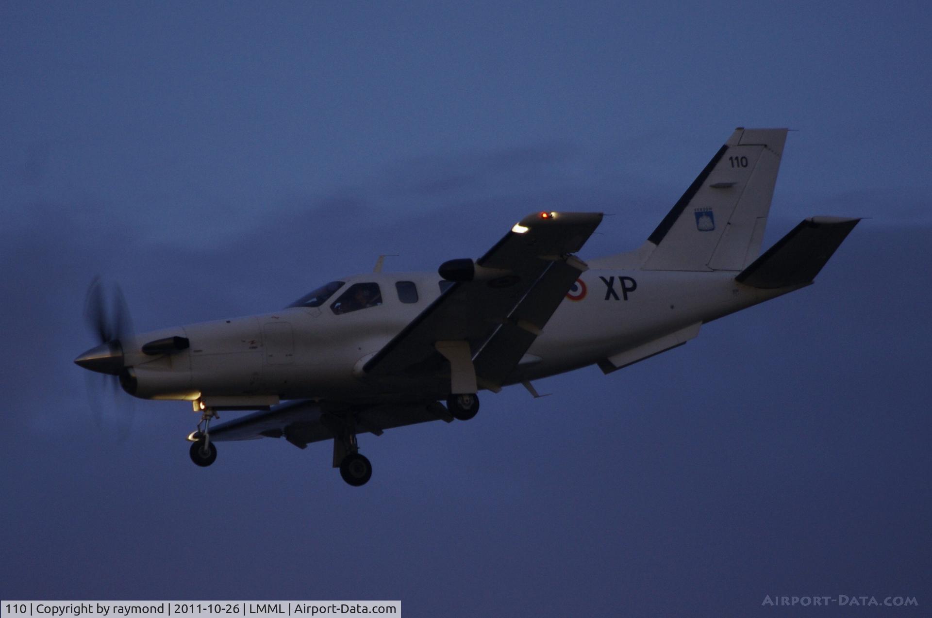110, Socata TBM-700A C/N 110, TBM-700 110/XP French Air Force about to land at Malta.