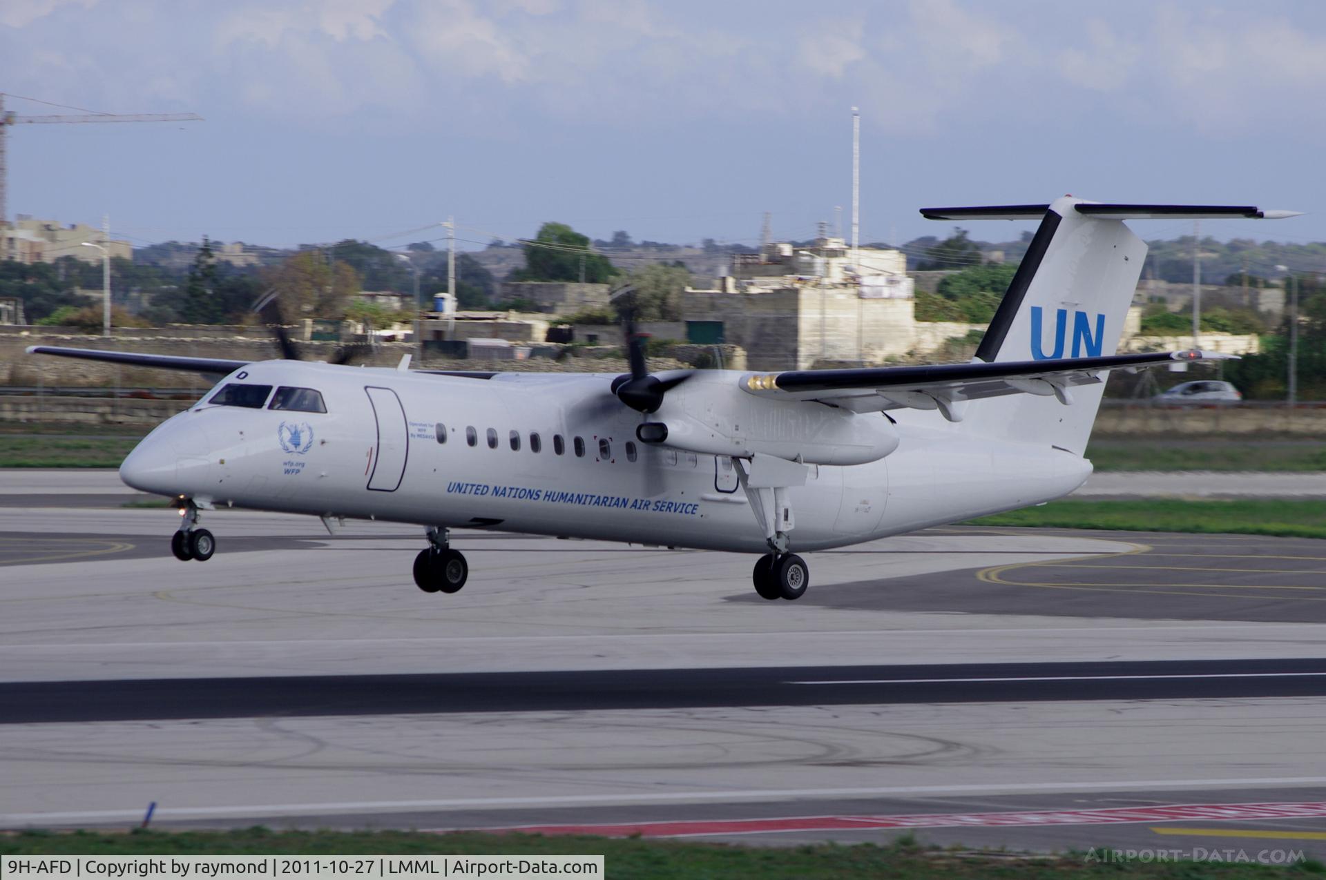 9H-AFD, 1997 De Havilland Canada DHC-8-311 Dash 8 C/N 458, Dash8 9H-AFD performing a United Nations Humanitarian Flight from Libya.