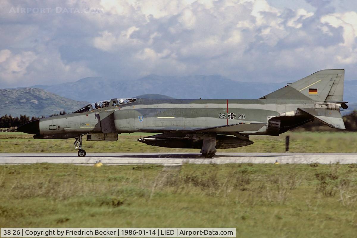 38 26, 1972 McDonnell Douglas F-4F Phantom II C/N 4681, decelerating after touchdown