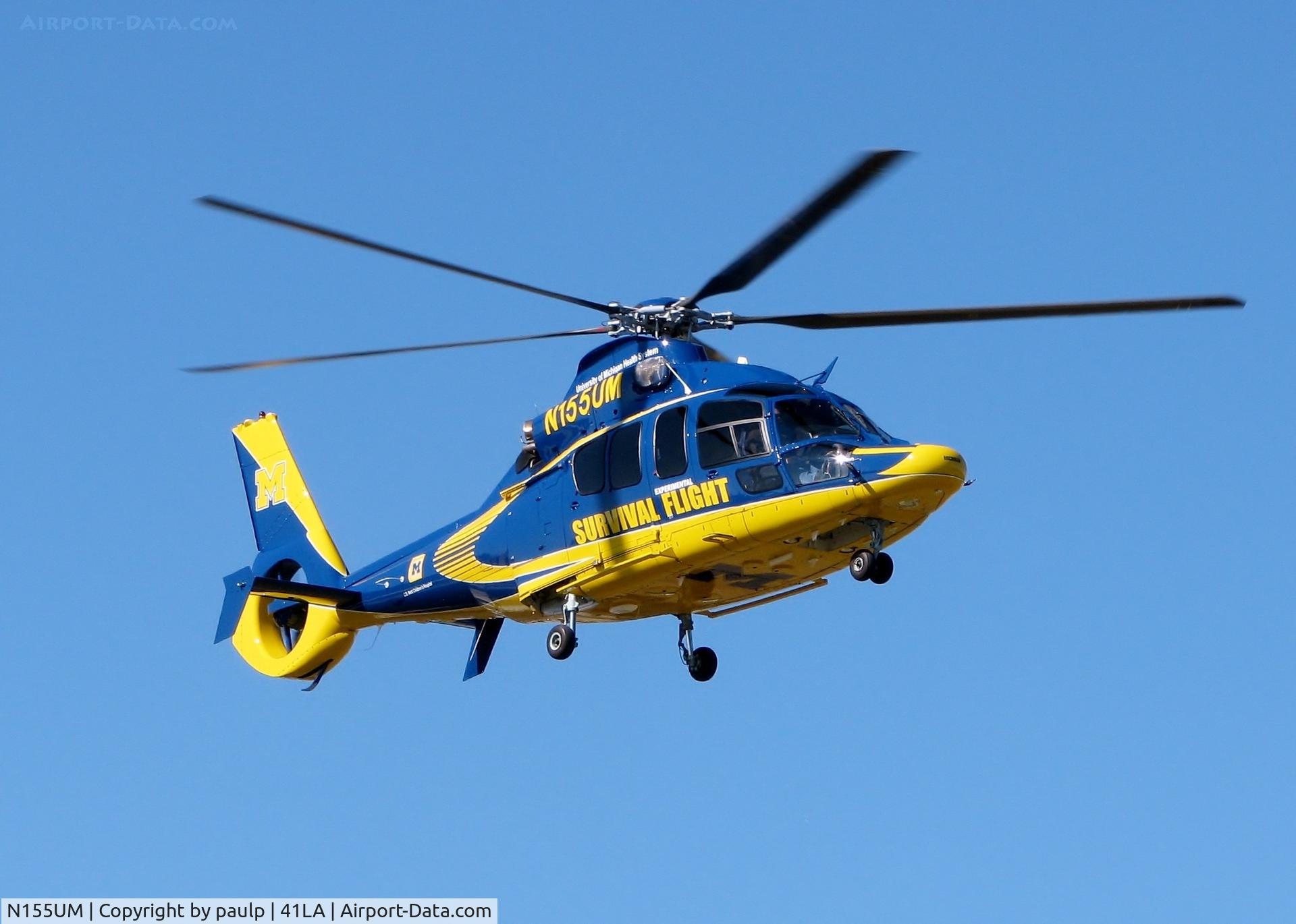N155UM, 2011 Eurocopter EC-155B-1 C/N 6934, At Metro Aviation / Downtown Shreveport. A beautiful new aircraft!