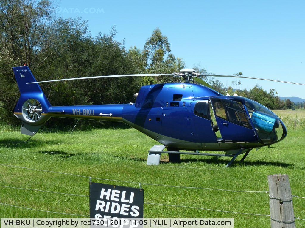 VH-BKU, 2003 Eurocopter EC-120B Colibri C/N 1348, Eurocopter EC-120B VH-BKU giving helicopter joyrides at Lilydale